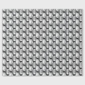 Papier Cadeau Elégant cerf dans la forêt de neige (Plat)