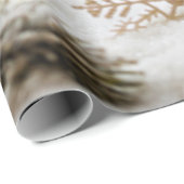 Papier Cadeau Élégant Chic Balls de Noël Blanc Vacances (Coin rond)