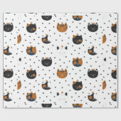 Papier Cadeau Élégant Chic Chat Motifs (Plat)