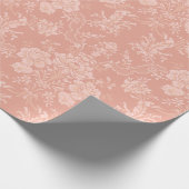 Papier Cadeau Elegant Chic Floral Damask-Peach (Coin)