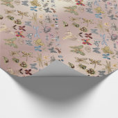 Papier Cadeau Élégant Chic Meadow Butterfly Insects Gems Diamond (Coin)