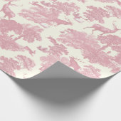 Papier Cadeau Elégant Chic Rose Toile Cerf Boodland (Coin)