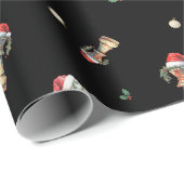 Papier Cadeau Elegant Christmas Chess Wrapping Paper Sheets (Coin rond)