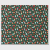 Papier Cadeau Elegant Christmas Ornaments Wrapping Paper (Plat)