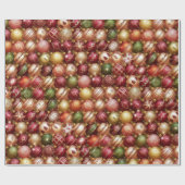 Papier Cadeau Elegant Christmas Tree Baubles Decorations Holiday (Plat)