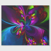 Papier Cadeau Elegant Classic Modern Floral Pattern #902 Wedding (Plat)