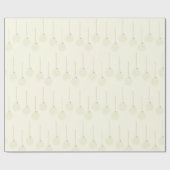 Papier Cadeau Elégant classique crème Baubles de Noël (Plat)