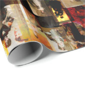 Papier Cadeau Élégant Collage pour dames Vintage (Coin rond)