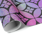 Papier Cadeau Elégant coloré Abstrait cercles floraux Motif (Coin rond)