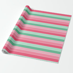 Papier Cadeau Élégant coloré tendance rose rouge vert moderne