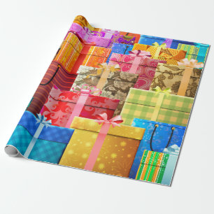 Papier Cadeau Élégant coloré vacances cadeaux de shopping de vac