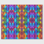 Papier Cadeau Elegant colorful diamond stained glass (Plat)