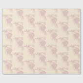 Papier Cadeau Élégant cônes de pin rose pâle sur le beige (Plat)