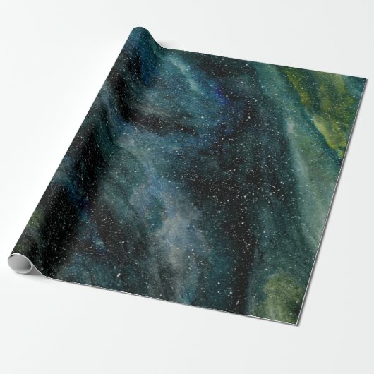 Papier Cadeau Elégant Cosmos Galaxy Aquarelle Art fin (Déroulé)