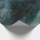 Papier Cadeau Elégant Cosmos Galaxy Aquarelle Art fin (Coin)