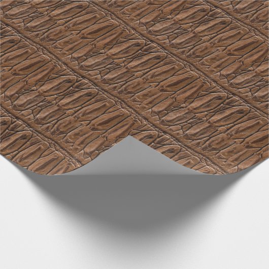 Papier Cadeau Élégant crocodile Brown (Coin)