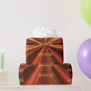 Papier Cadeau Élégant Cuivre Métallic Motif Beau Style