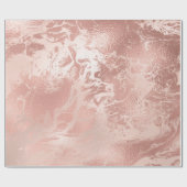 Papier Cadeau Élégant cuivre moderne rose or & marbre rose (Plat)