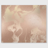 Papier Cadeau Élégant cuivre moderne rose or parties scintillant (Plat)