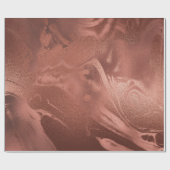 Papier Cadeau Élégant cuivre rose or marbre de Noël (Plat)