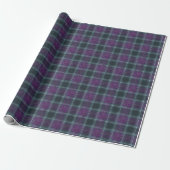 Papier Cadeau Élégant damier violet sarcelle (Déroulé)