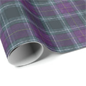 Papier Cadeau Élégant damier violet sarcelle (Coin rond)