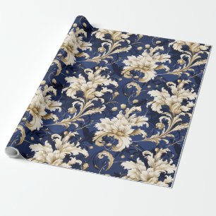 Papier Cadeau Elégant décor baroque et damassé : Orné Vintage