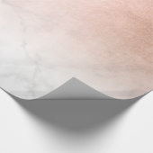 Papier Cadeau Elégant dégradé moderne cuivre or marbre blanc (Coin)