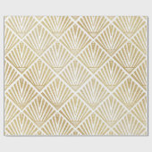 Papier Cadeau Elégant design art déco en palmier doré (Plat)