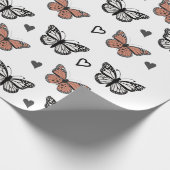 Papier Cadeau Elégant design papillon, papier d'emballage Transf (Coin)