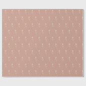 Papier Cadeau Elegant Dusty Rose Simple Flower  (Plat)