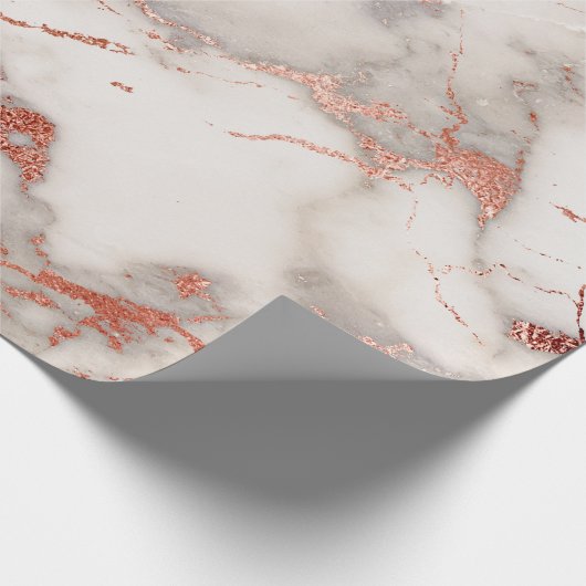 Papier Cadeau élégant effet de marbre gris et rose (Coin)