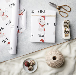 Papier Cadeau Élégant et personnalisé Nom de chien Enveloppement