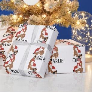 Papier Cadeau Élégant et personnalisé Nom de chien Enveloppement