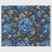 Papier Cadeau Elegant Faded Hydrangea Floral Pattern Decoupage (Plat)