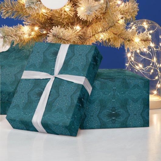 Papier Cadeau Élégant Faux-Fabric Hunter Green (Vacances)