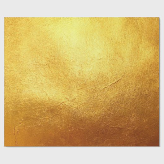 Papier Cadeau Elégant Faux Gold Foil Texture imprimée (Plat)