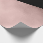 Papier Cadeau élégant faux rose or noir géométrique (Coin)