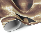 Papier Cadeau Élégant Festif Brown Noël Star Chic (Coin rond)