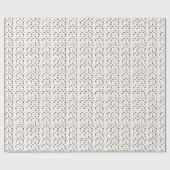 Papier Cadeau Elégant Festif White and Gold Groundhog Day (Plat)