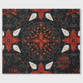 Papier Cadeau Elegant, festive feel symmetrical floral pattern (Plat)