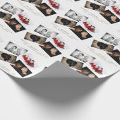 Papier Cadeau Elégant Festive White Christmas Photo Collage (Coin)
