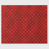 Papier Cadeau Élégant feuille d'or rouge mignon motif sucre de c (Plat)