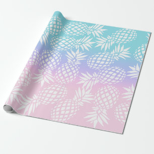 Papier Cadeau Élégant fille Gradient Ananas Motif coloré