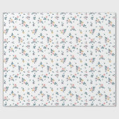 Papier Cadeau Élégant floral (Plat)