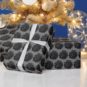 Papier Cadeau Élégant floral gothique