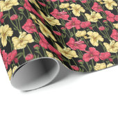 Papier Cadeau Elegant floral pattern (Coin rond)