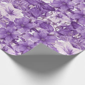 Papier Cadeau Elegant floral pattern in purple tones (Coin)