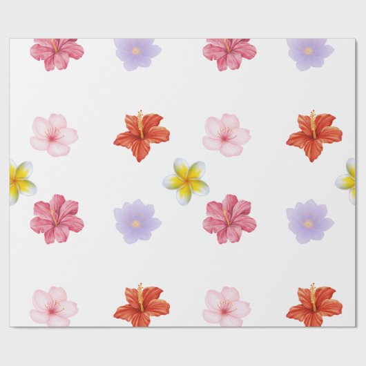 Papier Cadeau Elegant Floral Wrapping Paper (Plat)