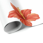 Papier Cadeau Elegant Floral Wrapping Paper (Coin rond)